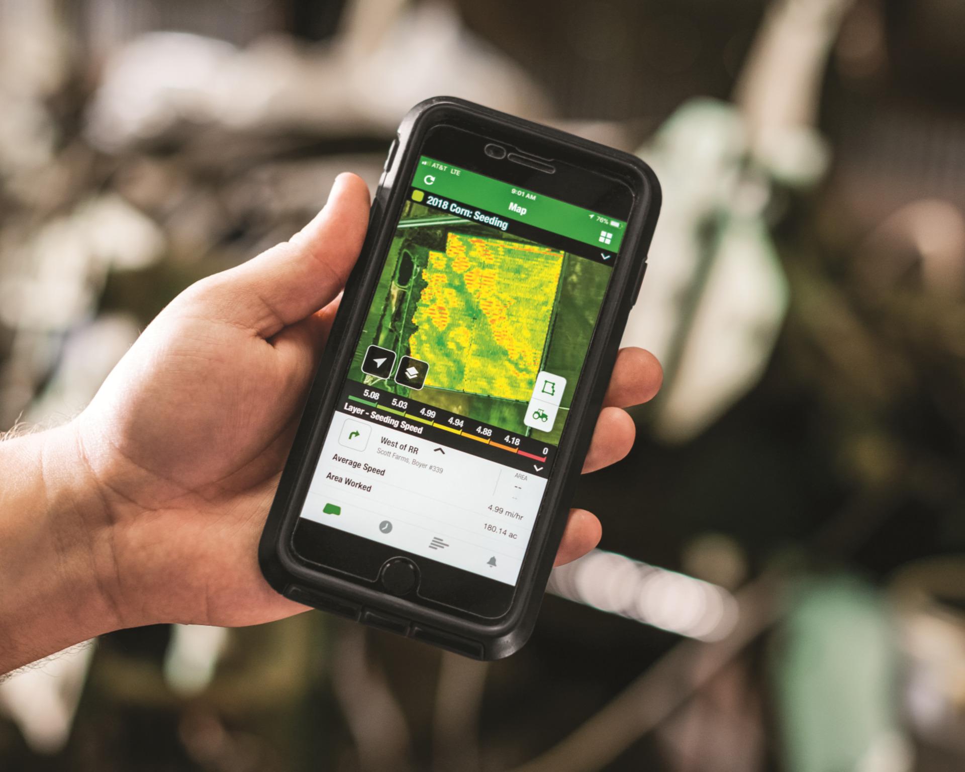 The John Deere Operations Center mobile app.