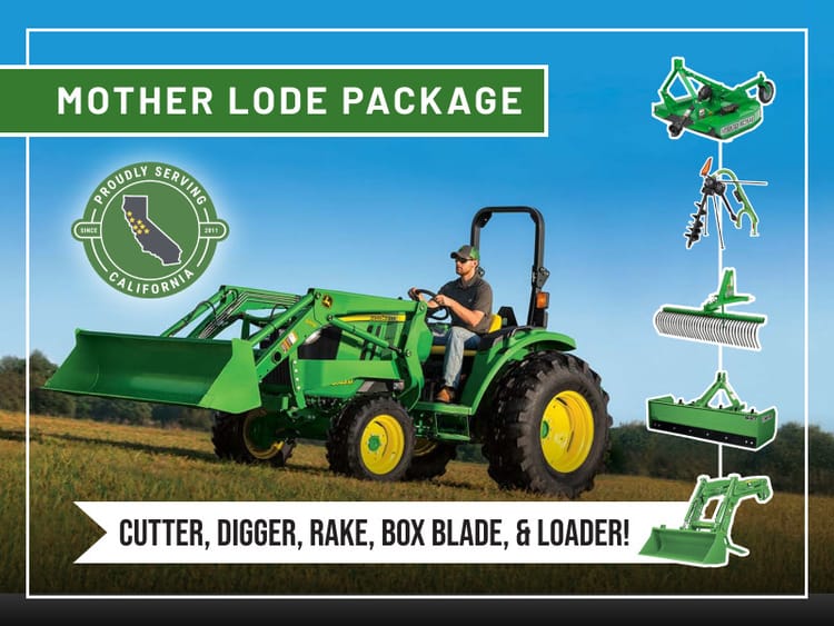 The Mother Lode Package – 4044M with Loader, Scraper, Cutter & Auger