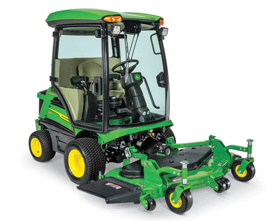 The John Deere 1575 front mower, great for maintaining parks and municipal areas.