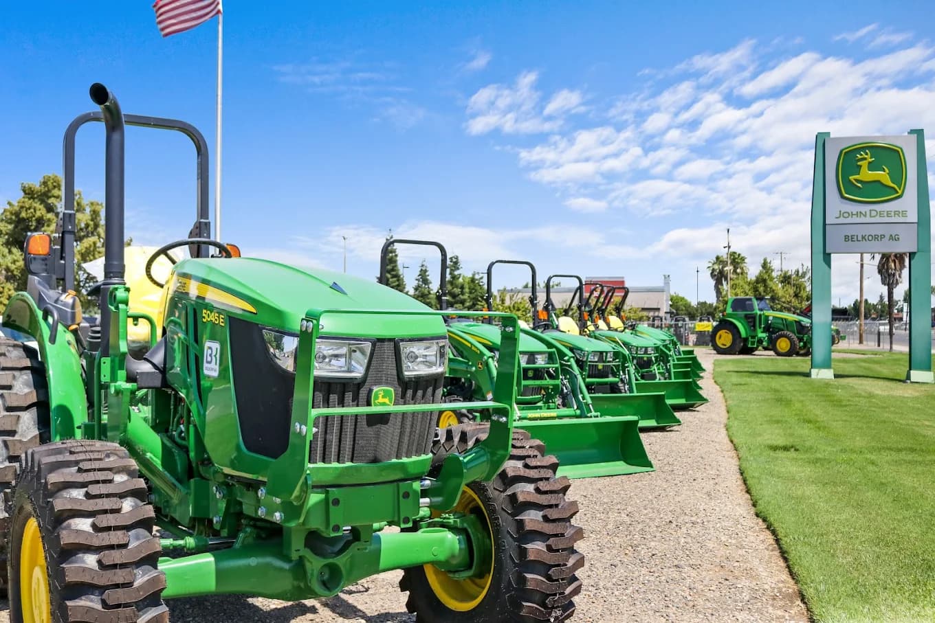Outside of a Belkorp Ag dealership in California's Central Valley.