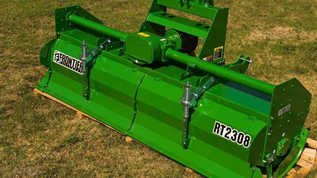 A Frontier RT23 tiller used to till the ground for gardening and planting.